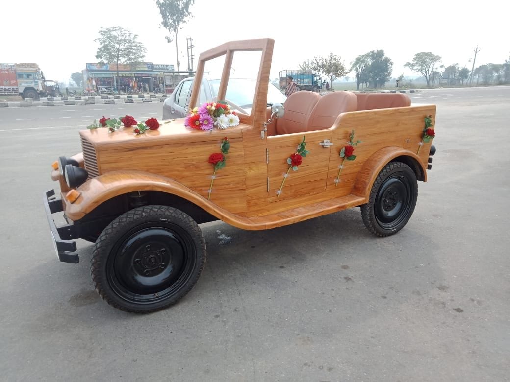 Vintage car build from wood