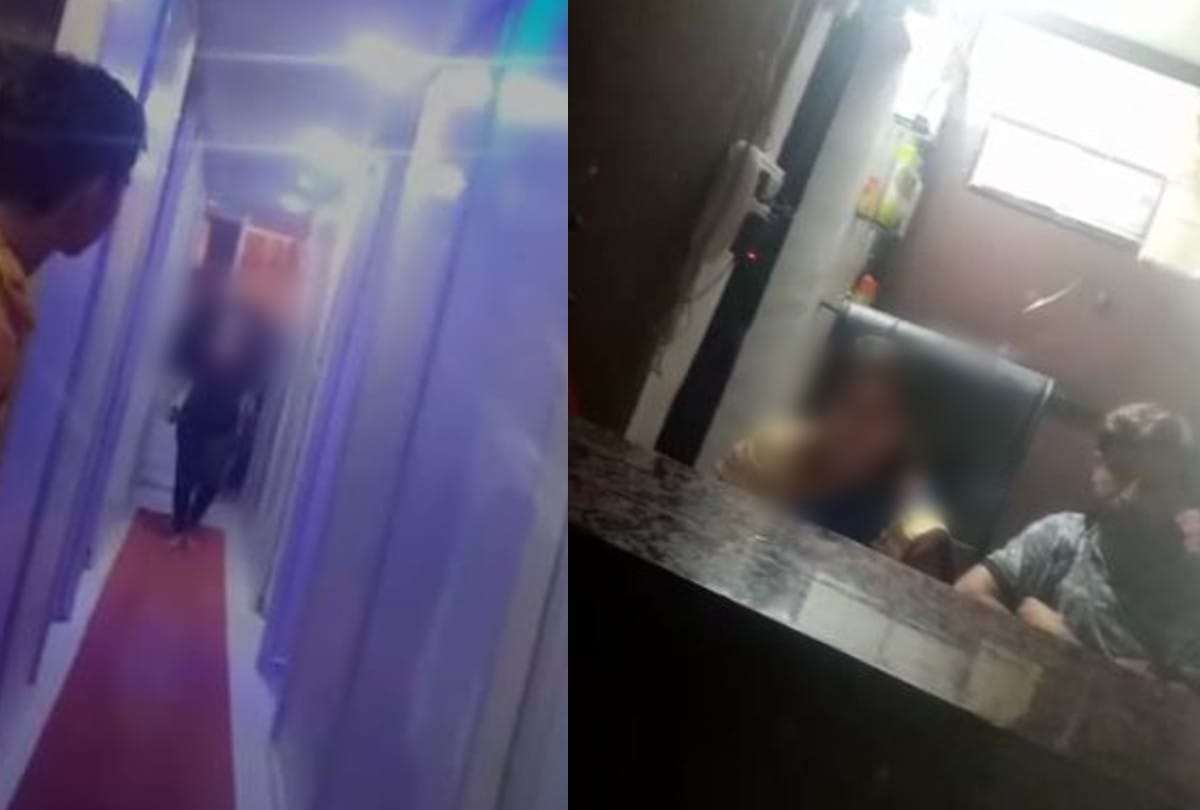 girls catwalk in front of customers in spa center in agra