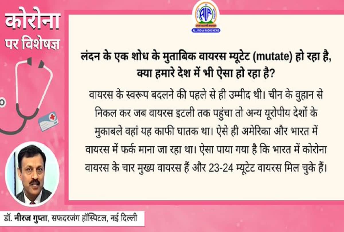 Coronavirus information in hindi question answer on coronavirus mutation