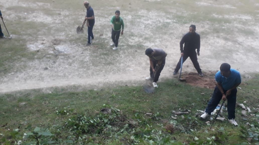 Players cleaned NCC ground