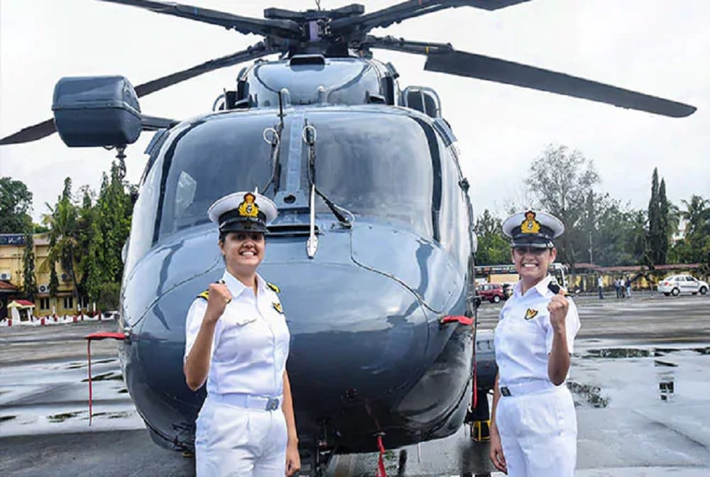 Two women officers to operate helicopters from warships