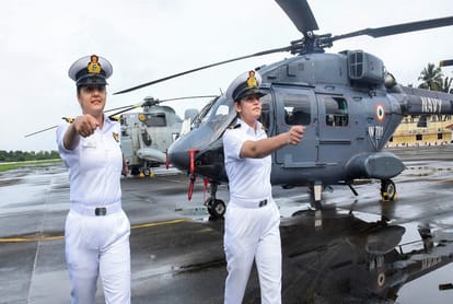 Two women officers to operate helicopters from warships