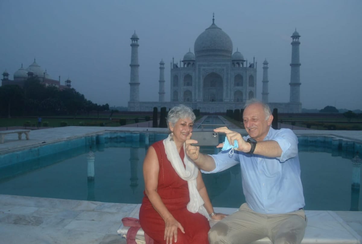 Taj Mahal reopens for visitors after a long wait of about six months ue to corona pandemic