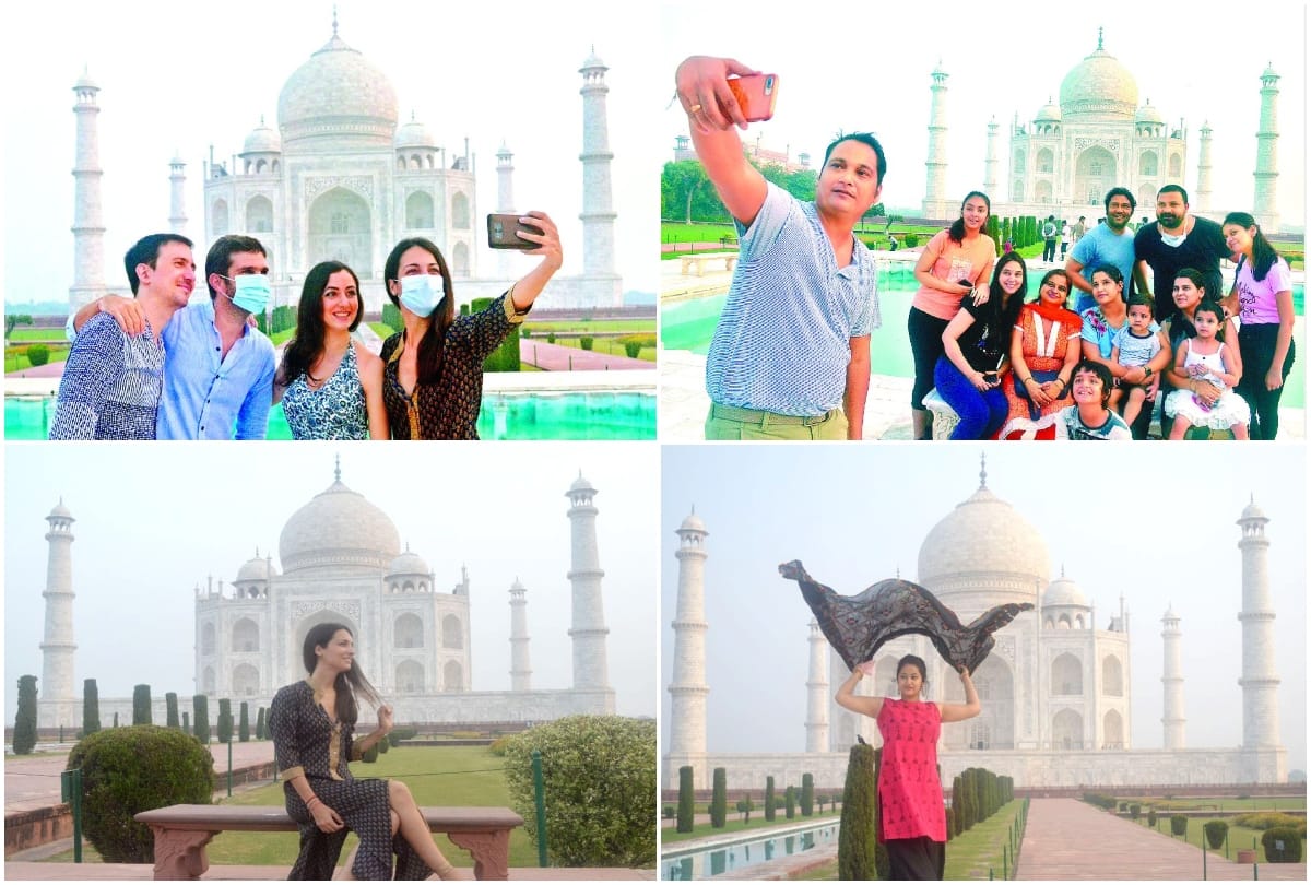 Taj Mahal Agra News: Taj Mahal re opens for tourists after six months