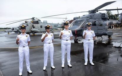Two women officers to operate helicopters from warships