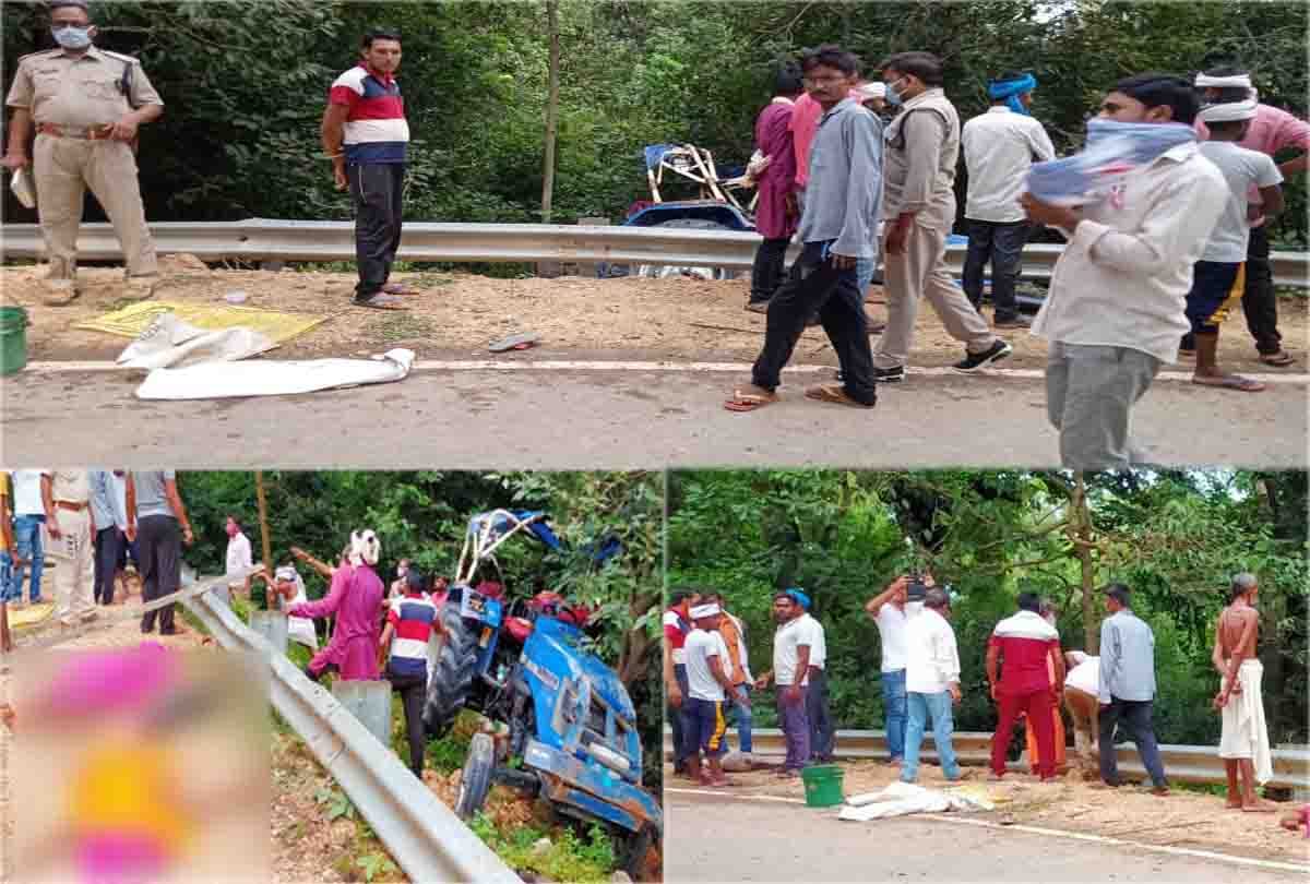 road accident in chitrakoot, five died, more than 30 people injured