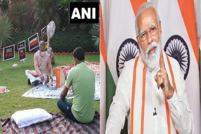 विपक्षी सांसदों को चाय पिलाने पहुंचे उपसभापति हरिवंश, पीएम मोदी ने की तारीफ