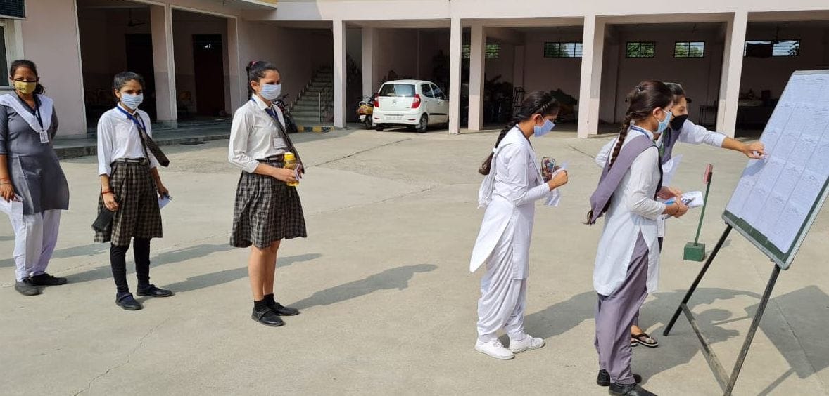 295 students took compartment exam with social distance