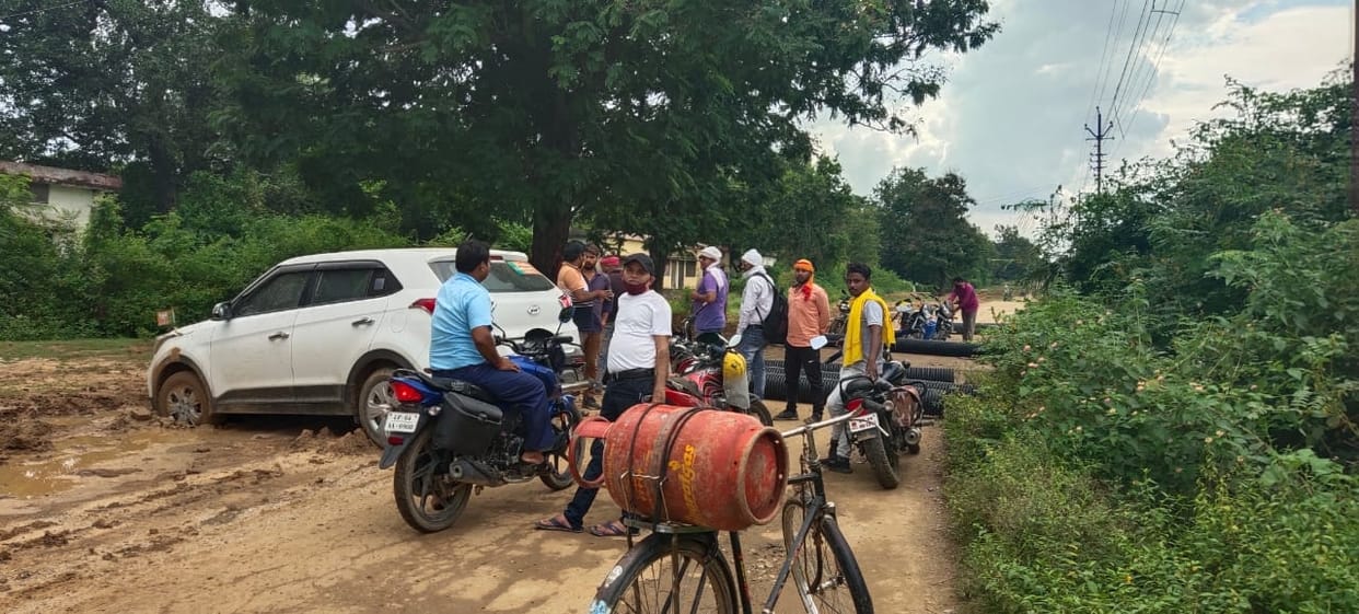 Residents annoyed by potholes dug on the road