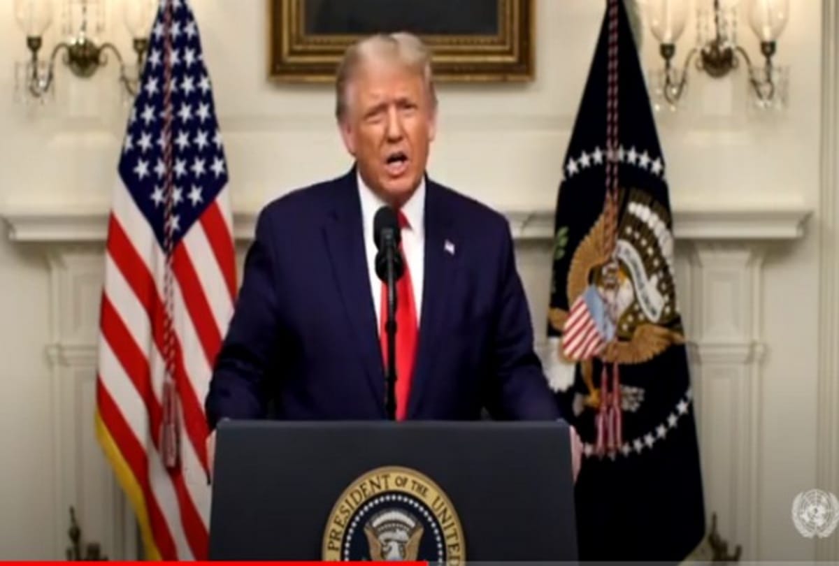 US President donald trump 75th UNGA debate attacks on china on coronavirus Spread