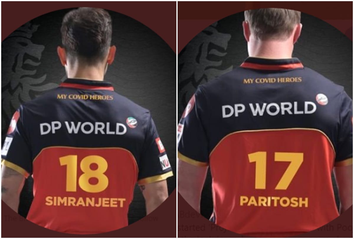 IPL 2020: Covid heroes honored, Virat Kohli became Simranjit Singh, Ab de Villiers became Paritosh Pant
