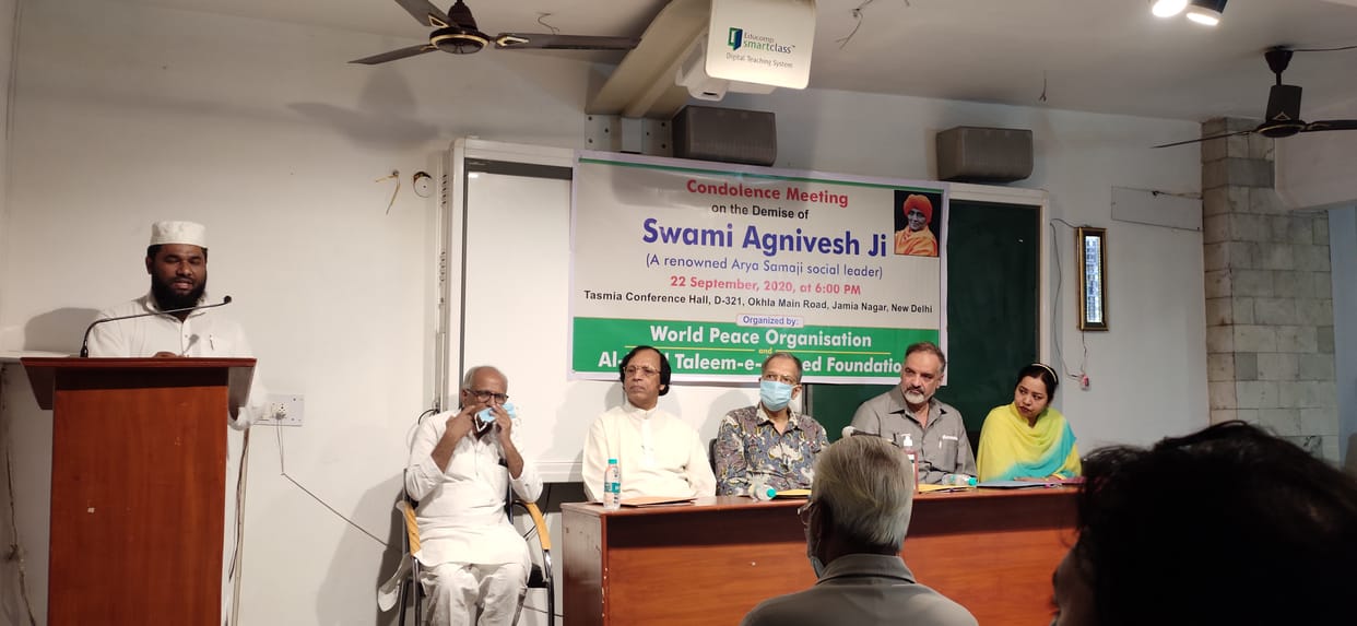 People from different sections of society paid tribute to Swami Agnivesh