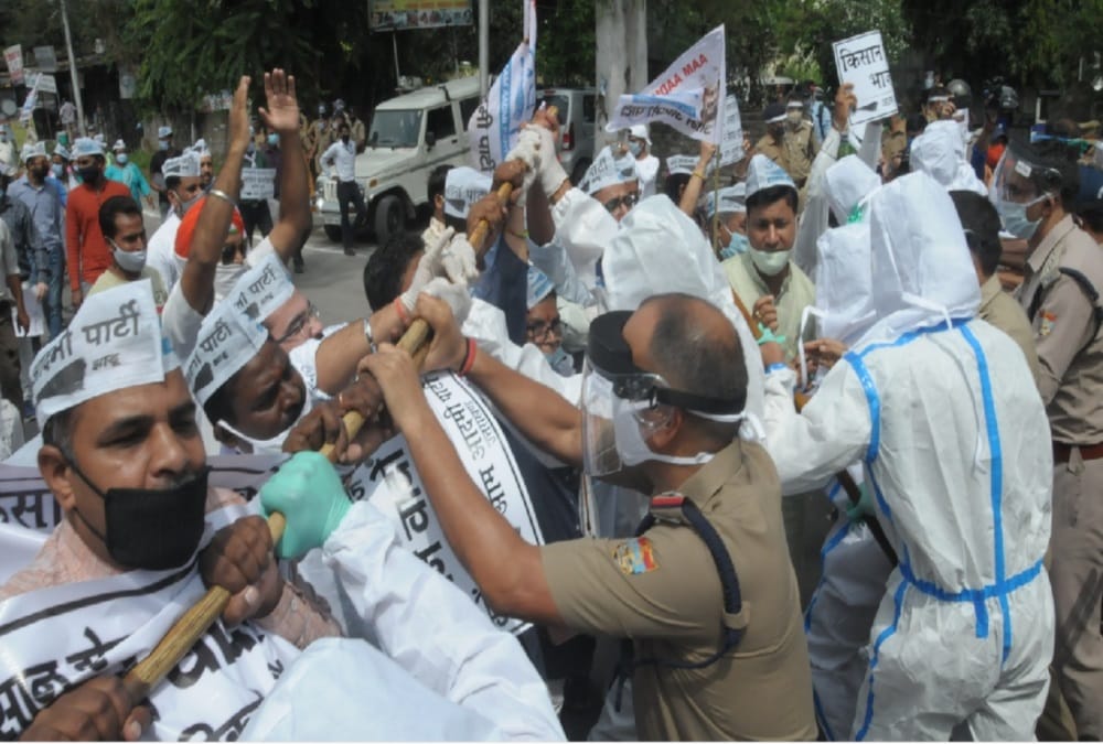 Uttarakhand assembly session 2020 Today: Aam Aadmi Party Workers Arrested during vidhan sabha march