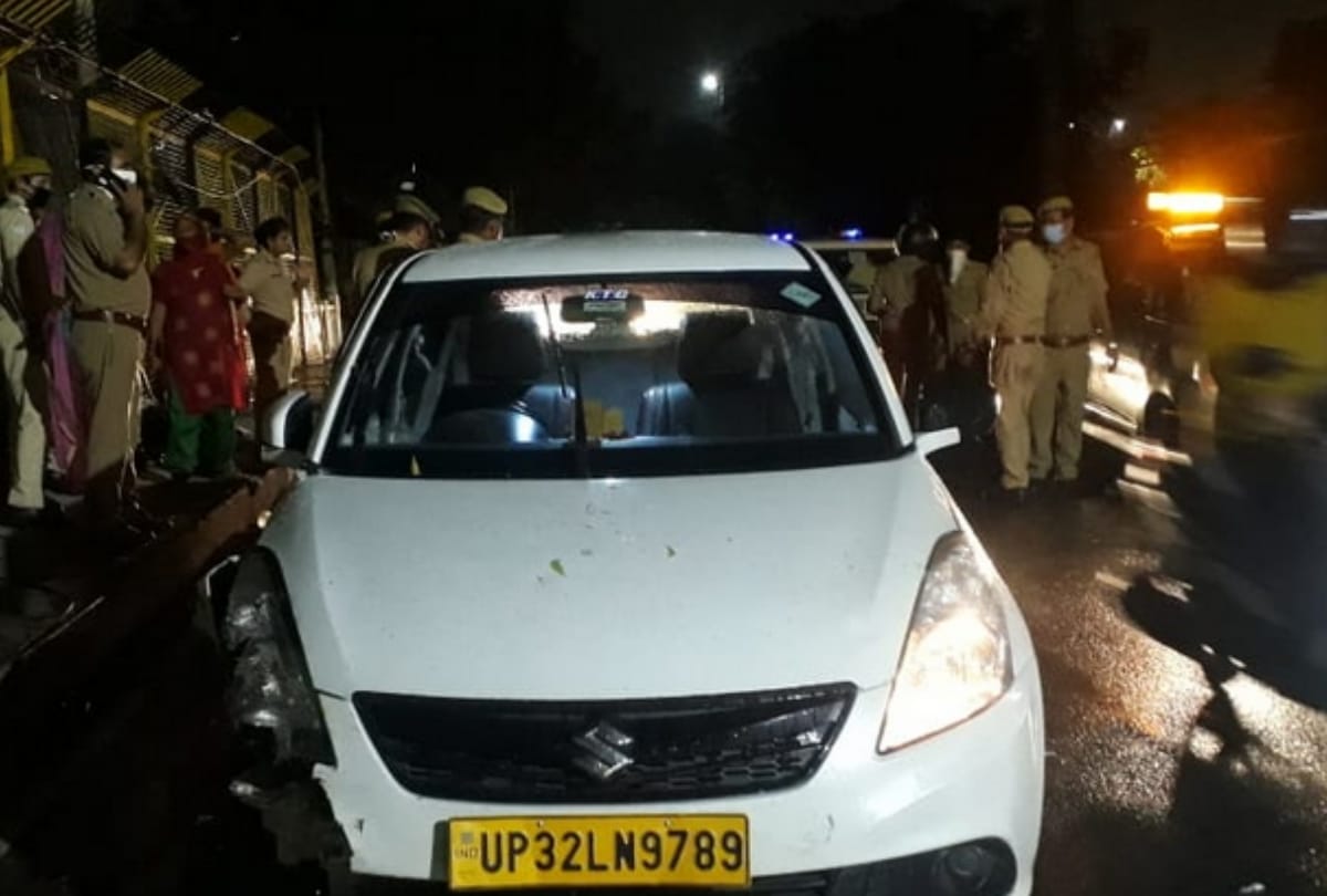 Uncontrolled car in Hazratganj in Lucknow crushed people sleeping on the sidewalk