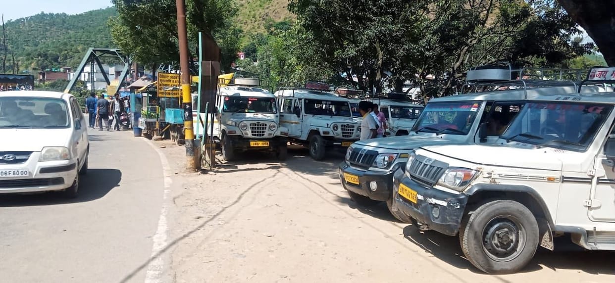 People made parking on the road