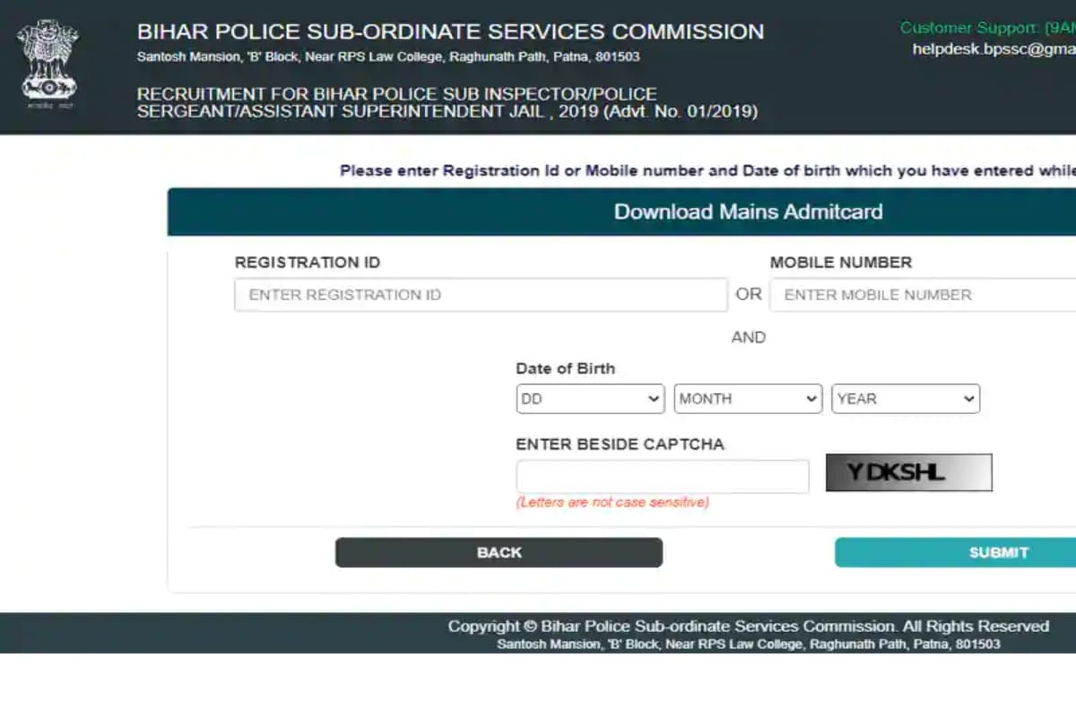 BPSSC SI mains admit card 2020 released at bpssc.bih.nic.in, here’s how to download