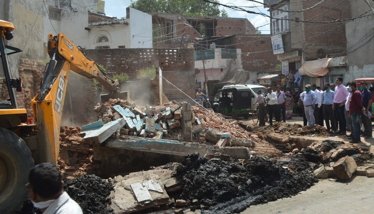 Hathras: JCB demolished another illegal capture