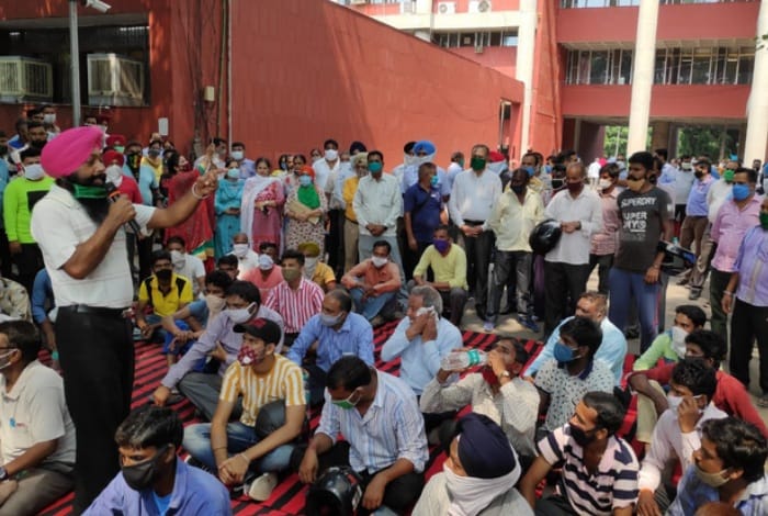 Nagar Nigam Chandigarh Employees and Workers Protest