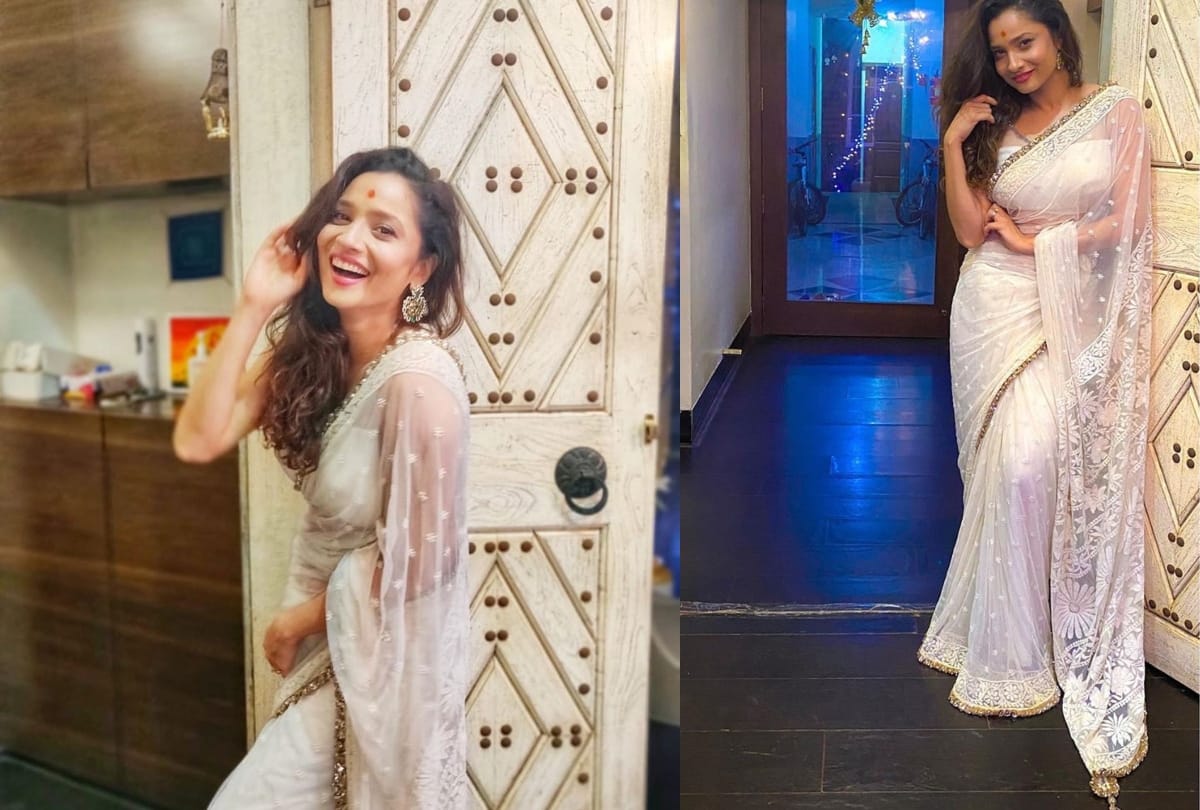 ankita lokhande latest pose beautiful look in marathi bride
