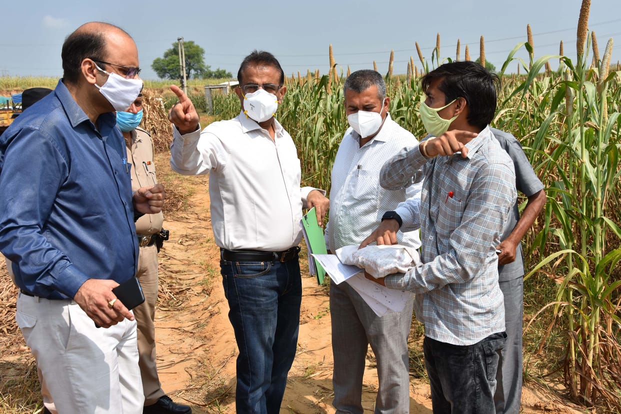 The Deputy Commissioner went to the fields and verified