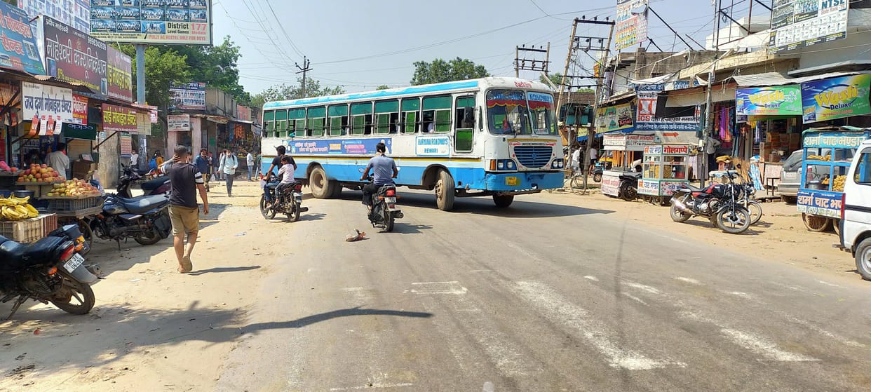 There is no effect of Bharat Bandh in Mahendragarh.