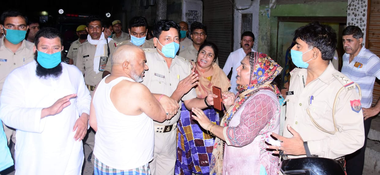 father in low death in firing in sambhal