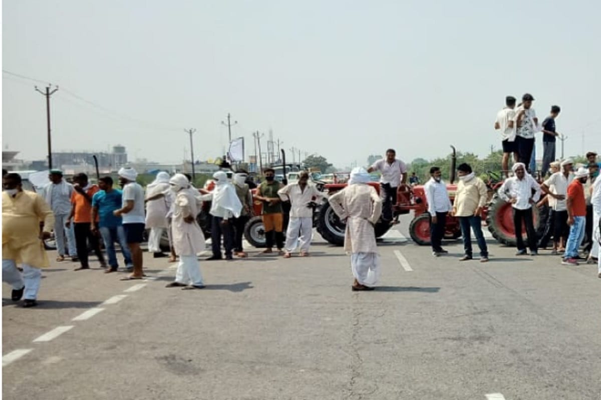 kisan curfew: farmers chakka jam and protest in west up against opposition of agriculture bill