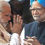नरेंद्र मोदी-मनमोहन सिंह (फाइल फोटो)
