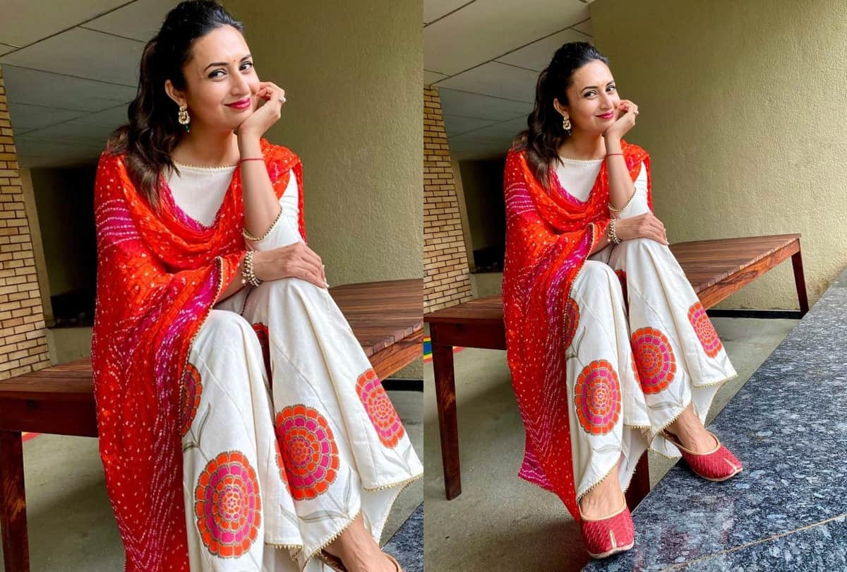divyanka tripathi look simply cute in ethnic wear