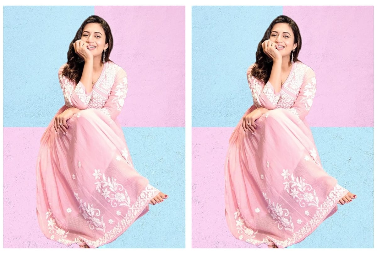 divyanka tripathi look simply cute in ethnic wear