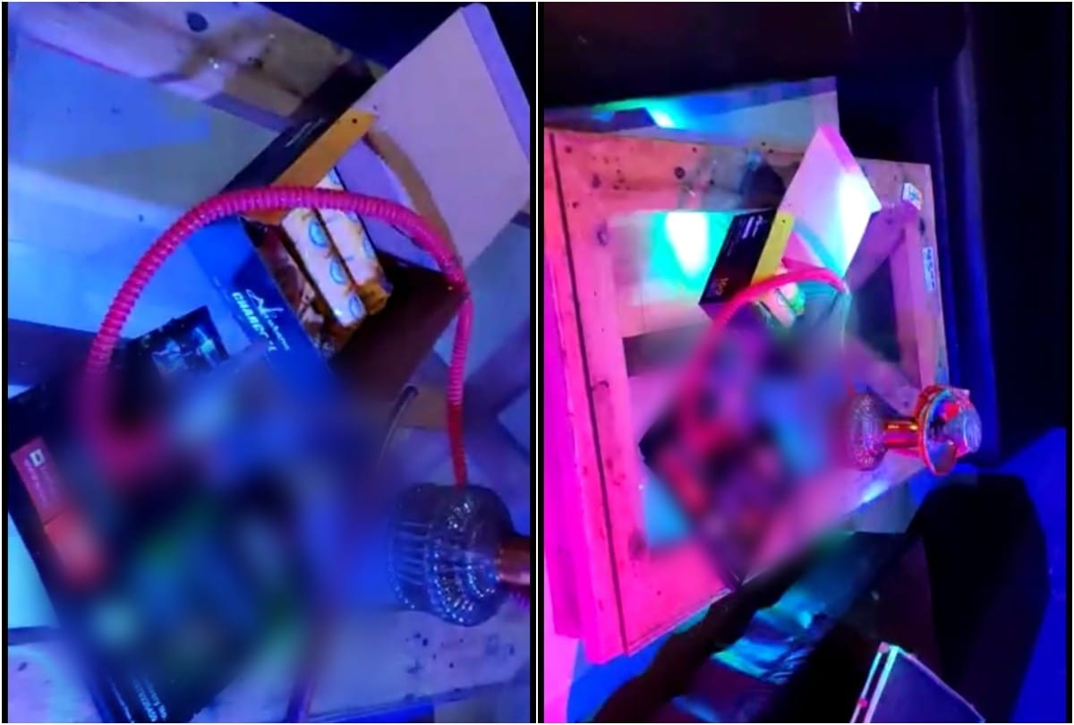 Police raided hookah bar eight Arrested in agra