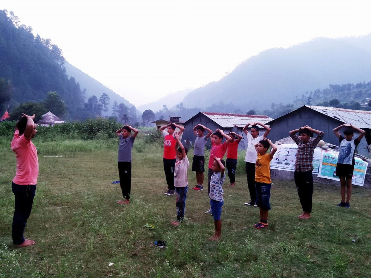 Youth running the Fit India movement