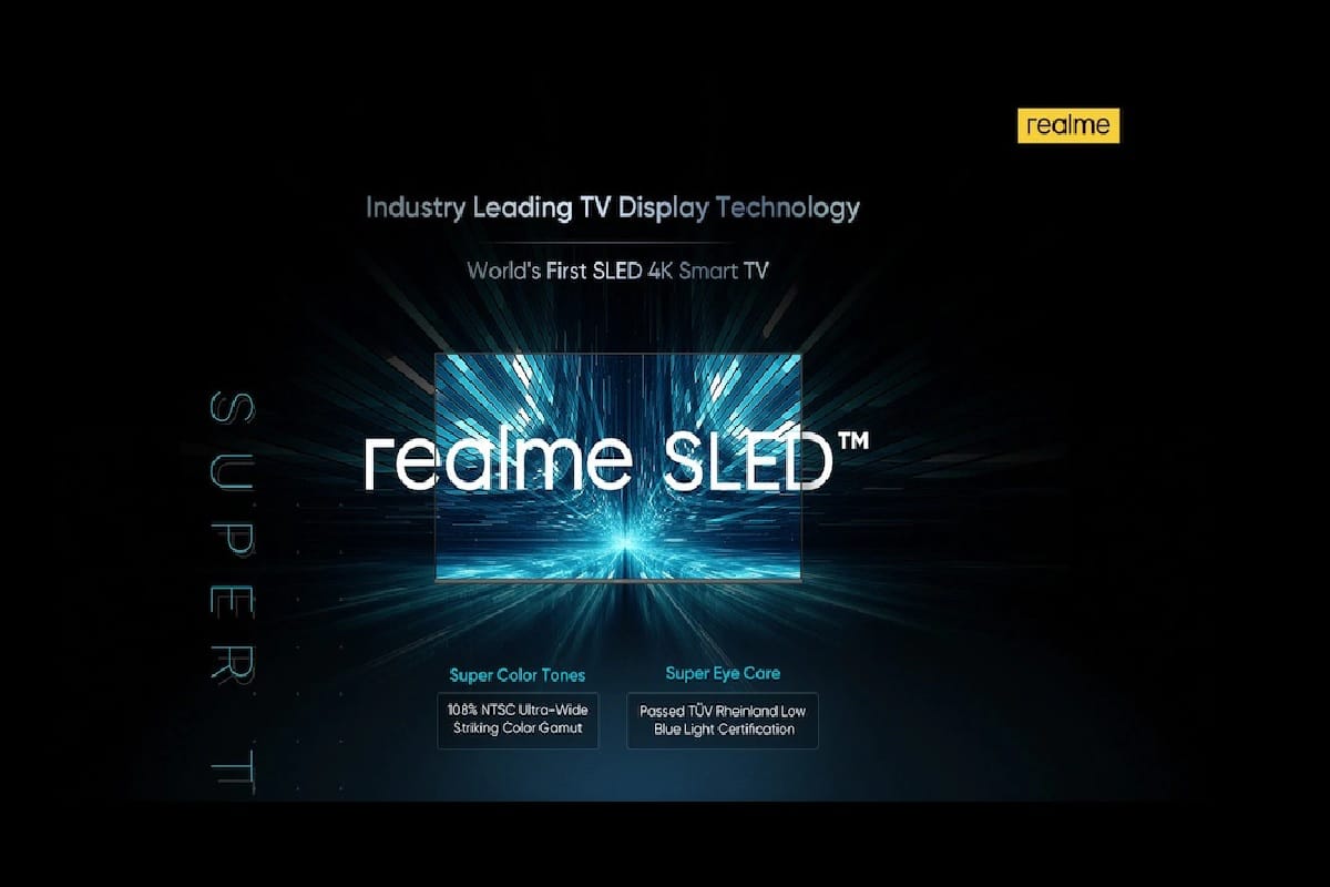Realme Sled 4k Smart TV Launch in India Latest News: Realme SLED 4K Smart TV Launching in India Soon its world's first SLED 4K Smart TV