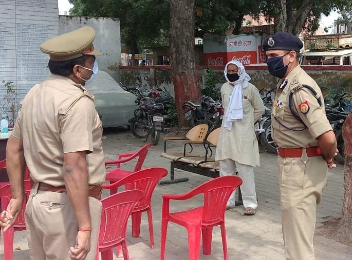 the adj accidently reached kharkhoda thana for inspection, after that he cheak the covid register and check other things