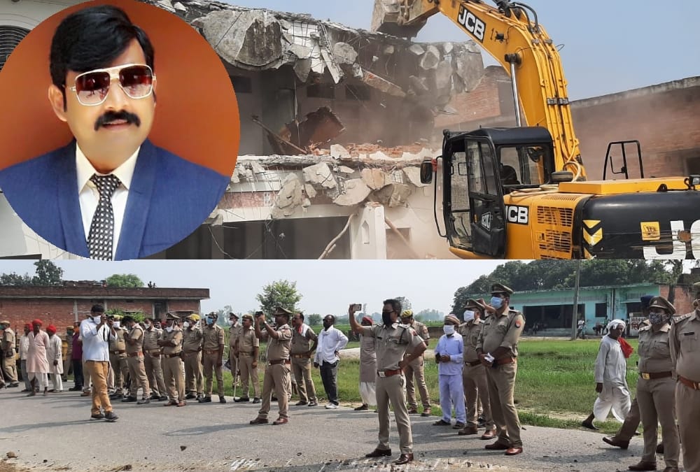 Khan Mubarak's home destroyed by Police in Ambedkarnagar.