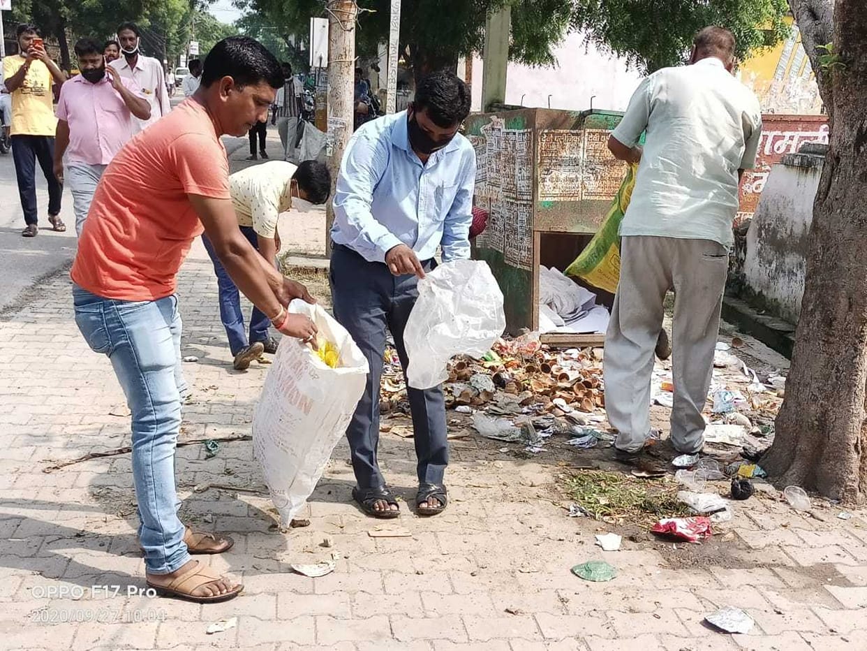 Polythene extracted from drains and garbage, road to be built by dissolving