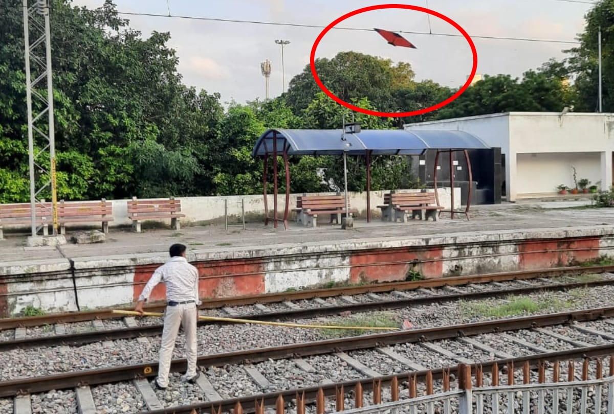 two years jail after caught kite-flying in side of railway line