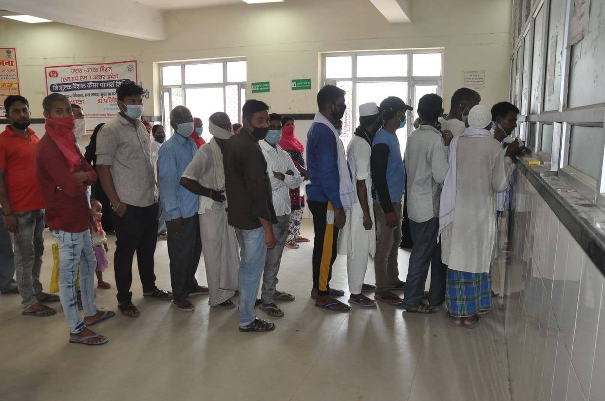 Medical college OPD crowd gathered