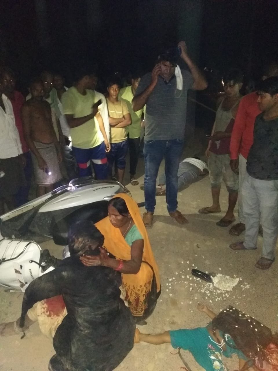 highspeed trackter crushed father and daughter, death