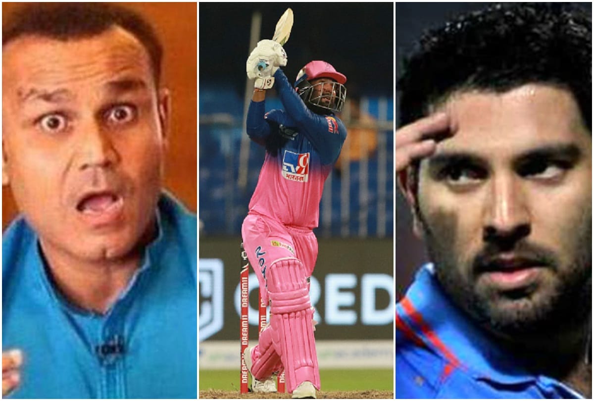 IPL 2020: RR vs KXIP: Social media reaction: Yuvraj singh and virender sehwag reacted on rahul tewatia innings