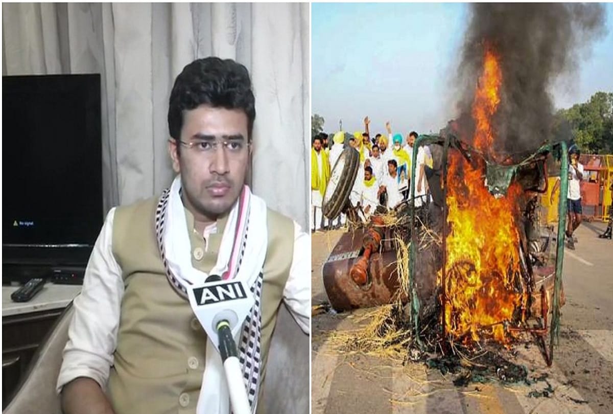 Protest on Agriculture bill 2020, BJP MP Tejasvi Surya says, Since the Modi government has passed the agricultural bill, now the Congress is taking U turn