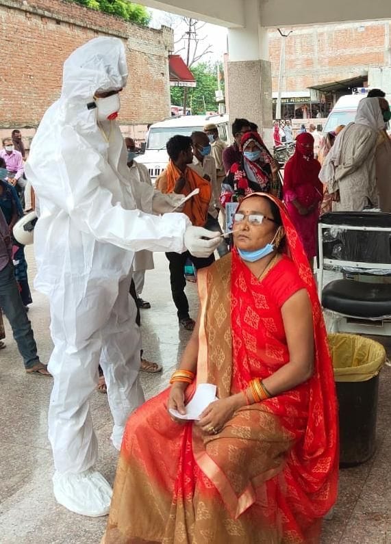 12 tested covid postive including female officer's parents inlaw and sbi employee