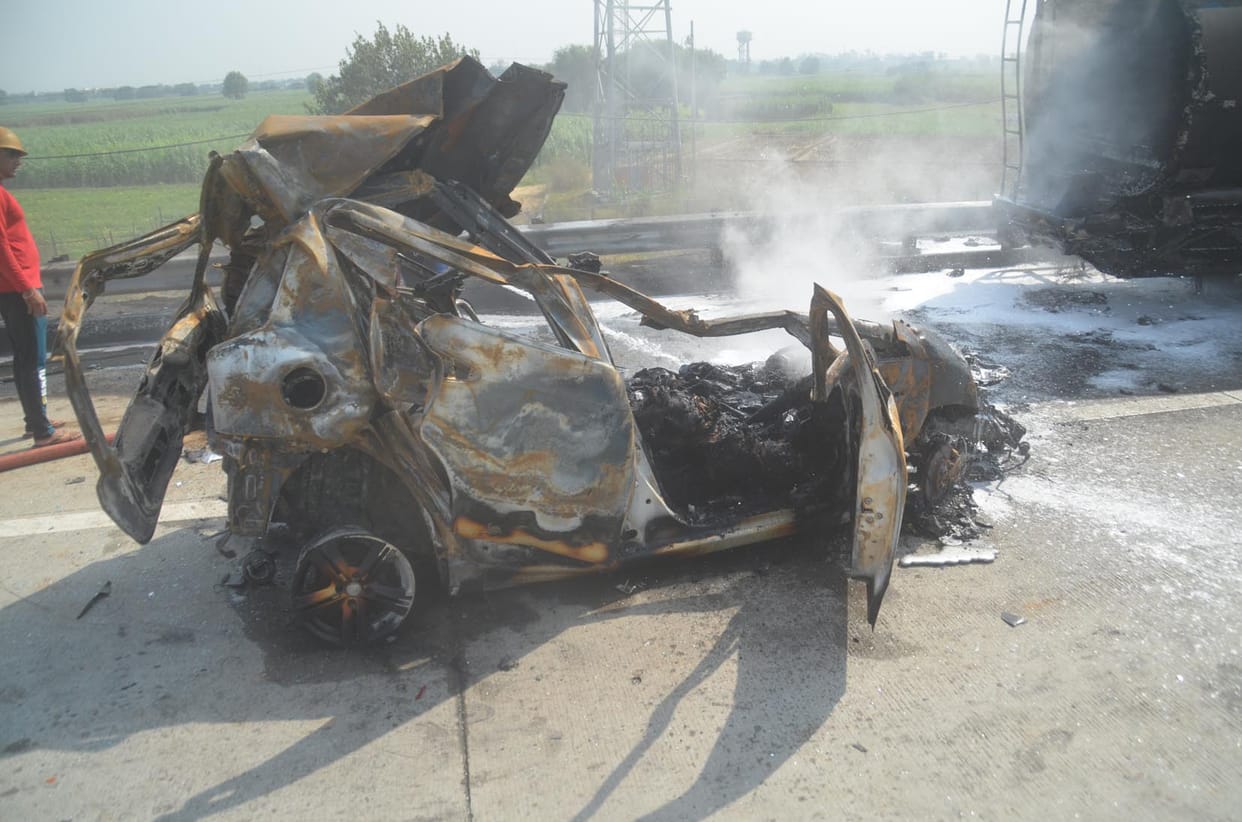 Fire continued for three hours on EPE, breath stopped