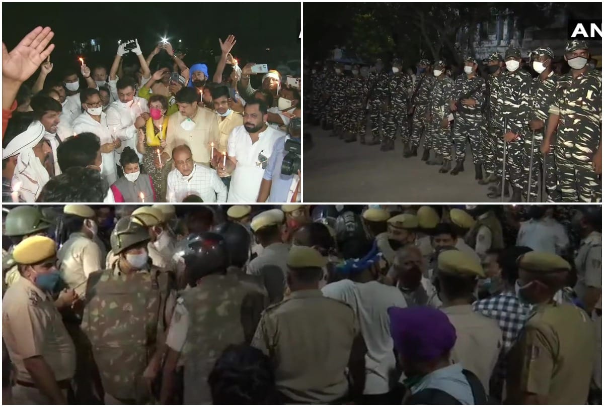 Hathras case victim died in Delhi, protest outside Safdarjung Hospital