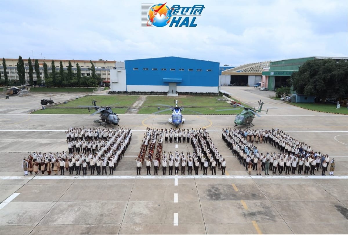 300th Advanced Light Helicopter, ALH Dhruv rolled out from HAL hangar today from Bengaluru