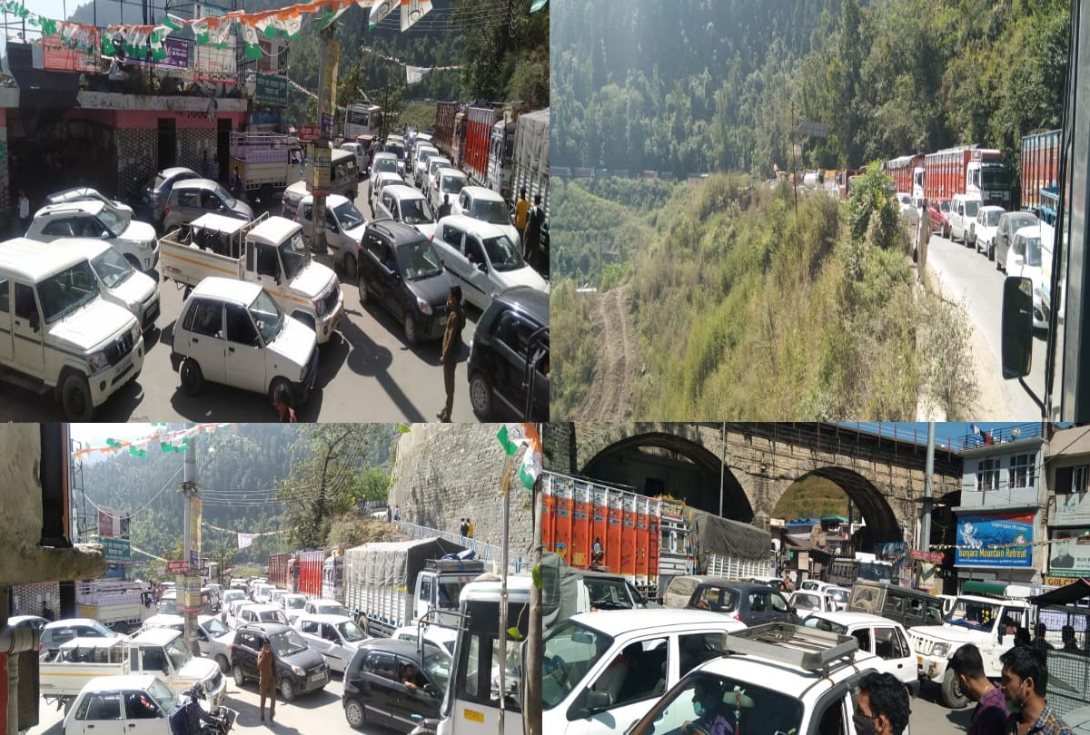 Kalka Shimla National Highway restored, traffic jam at Kandaghat