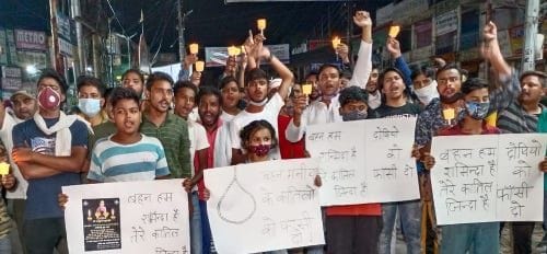 SP workers took out the torch procession