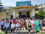 कृषि विज्ञान केंद्र चिन्यालीसौड़ में राष्ट्रीय पोषण माह के समापन पर मौजूद प्रतिभागी।