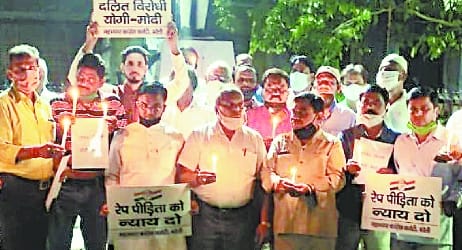 All organizations took to the road to protest against Hathras rape and murder