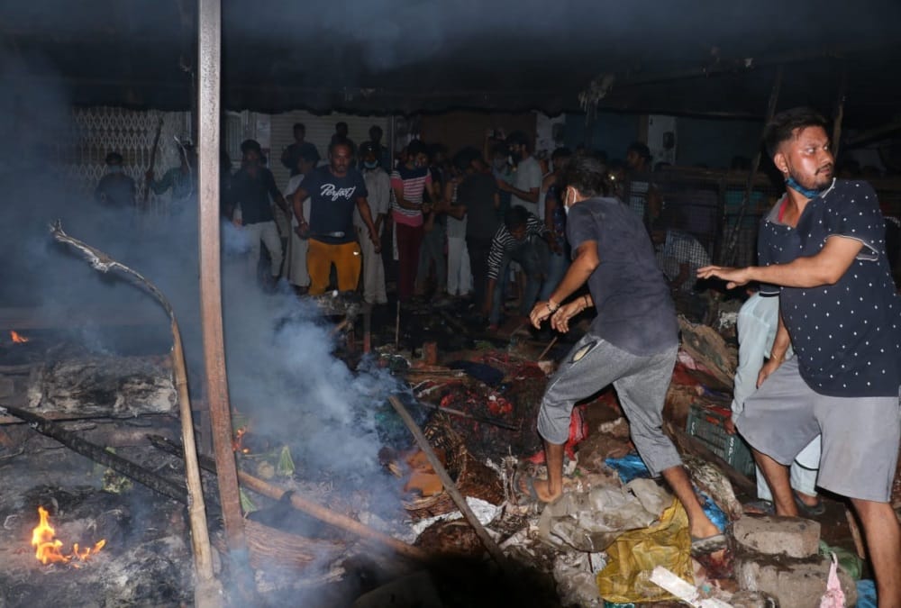 Uttarakhand Kashipur Fire Tragedy: cylinder blast and Fire Broke Out in old vegetable market , Youth Scorched, Photos